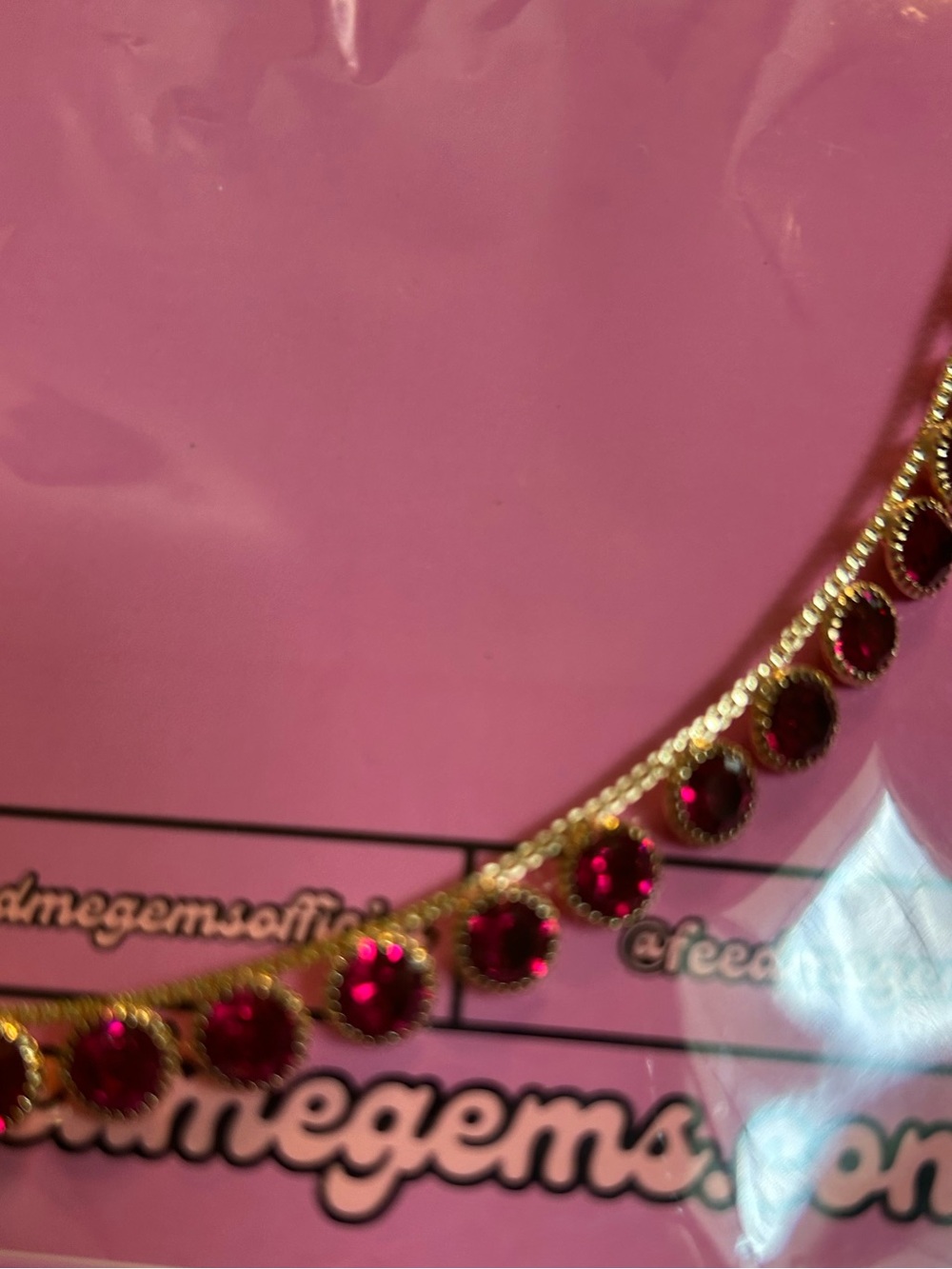 Feed Me Gems Burgundy Baby Heirloom Necklace NWT Sold Out $54.25 - Picture 5 of 7